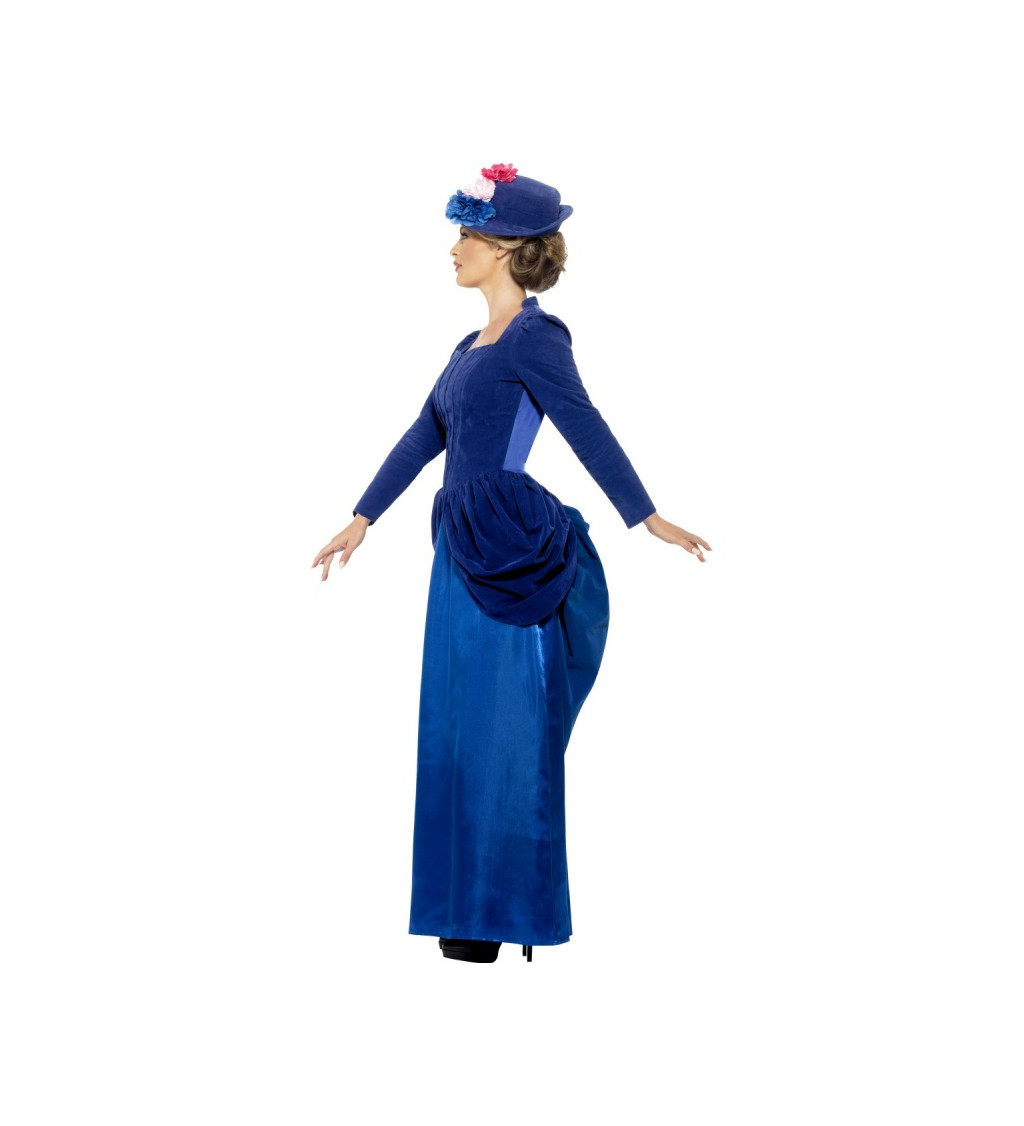 Dámský kostým - Dvorní dáma v modrém