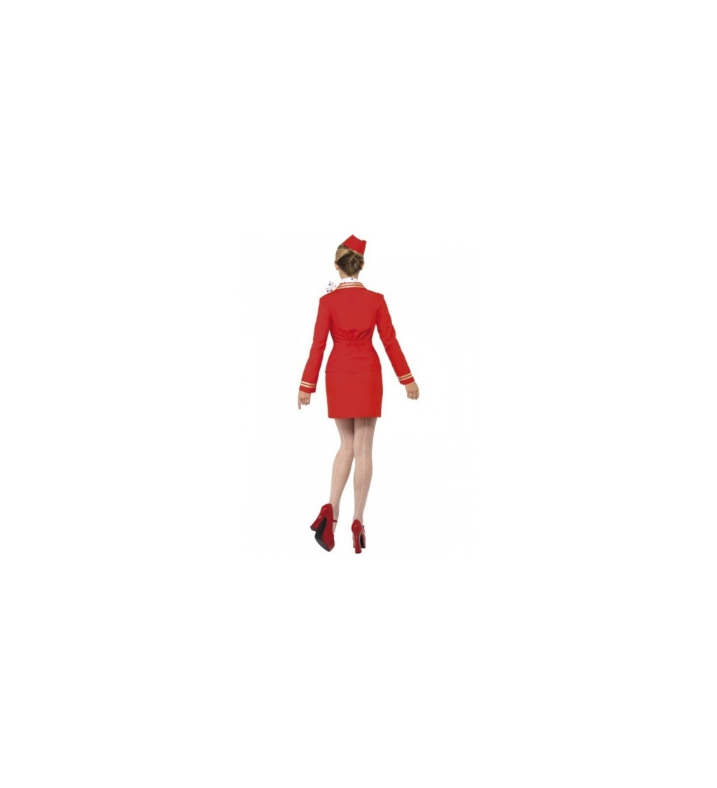 Dámský kostým - Sexy Letuška červená