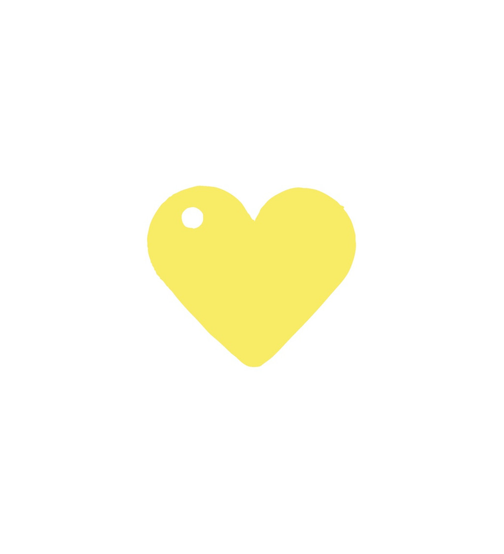 Jmenovka Žluté srdce sada