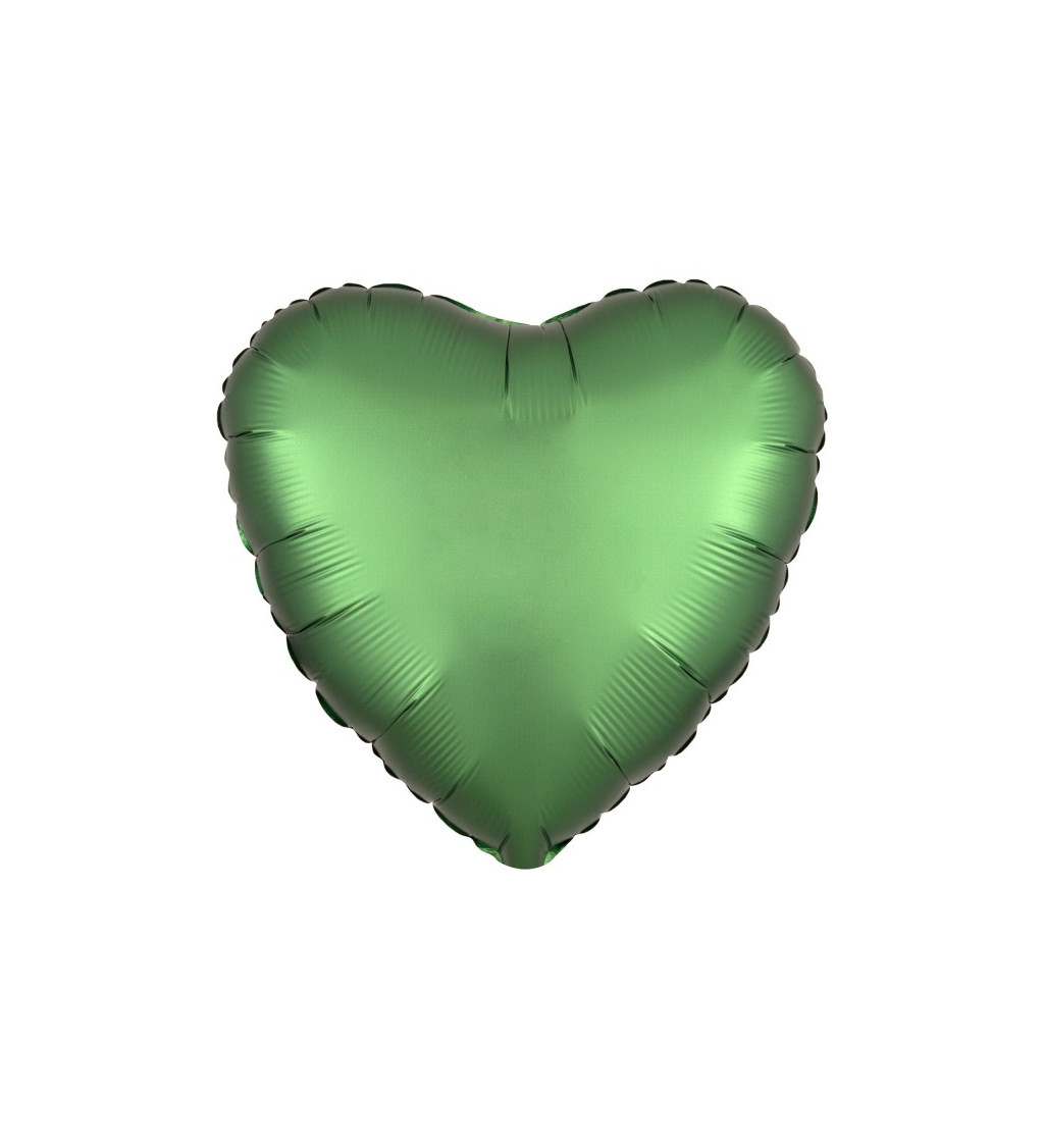 Fóliový balónek - zelené srdce