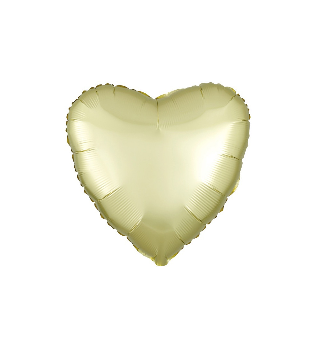 Fóliový balónek - žluté srdce
