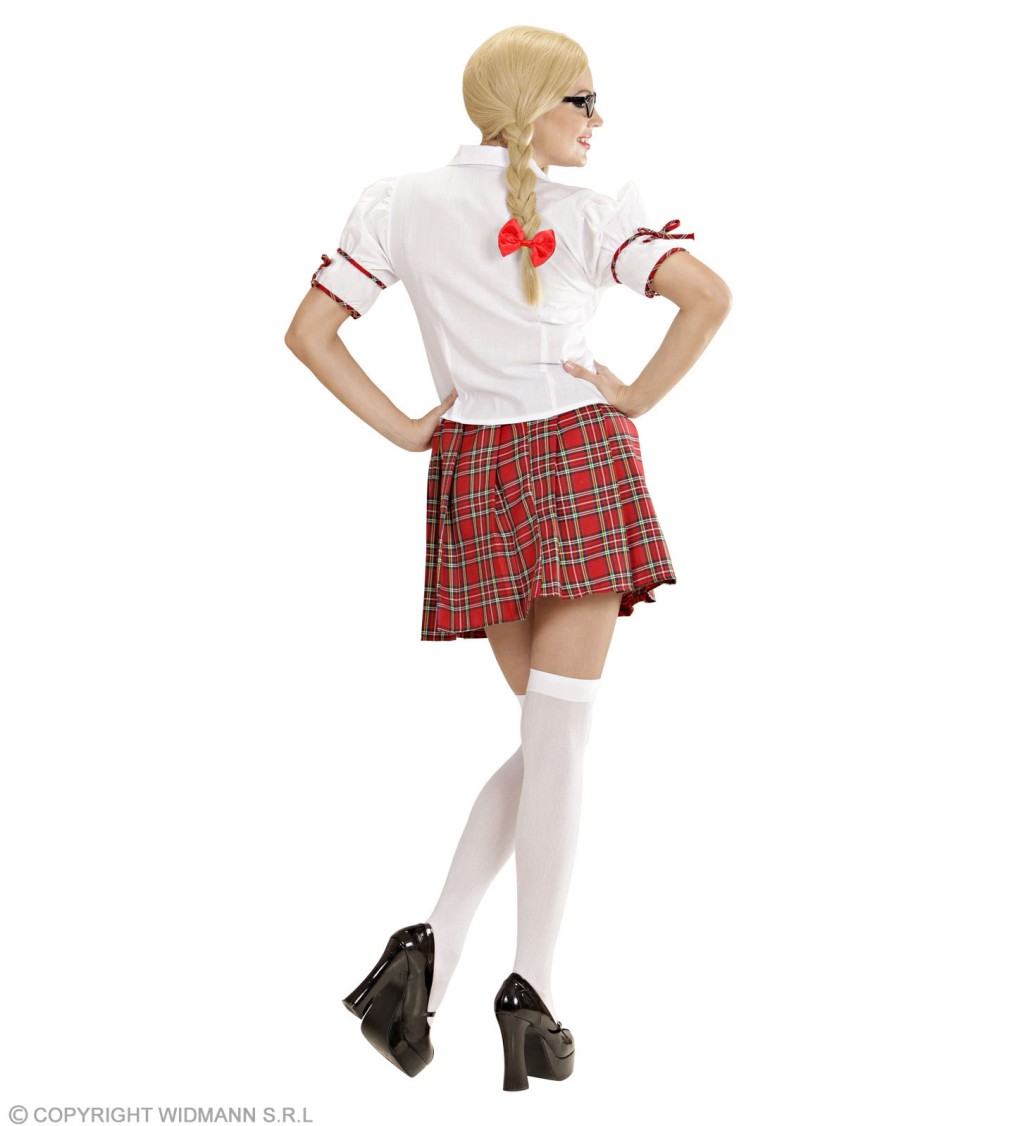 Dámský kostým - Sexy školačka s kostkatou sukní
