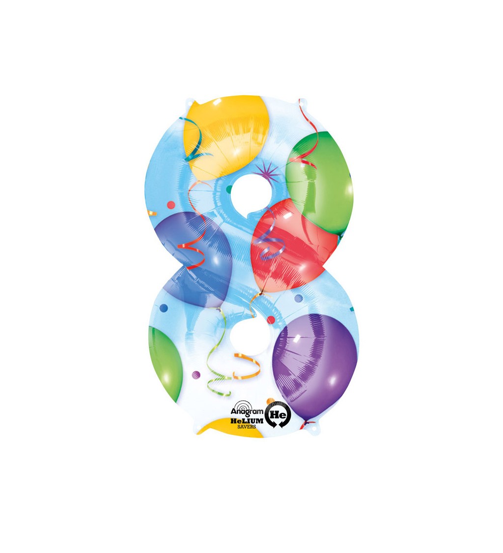Narozeninový balónek - fóliový "8"