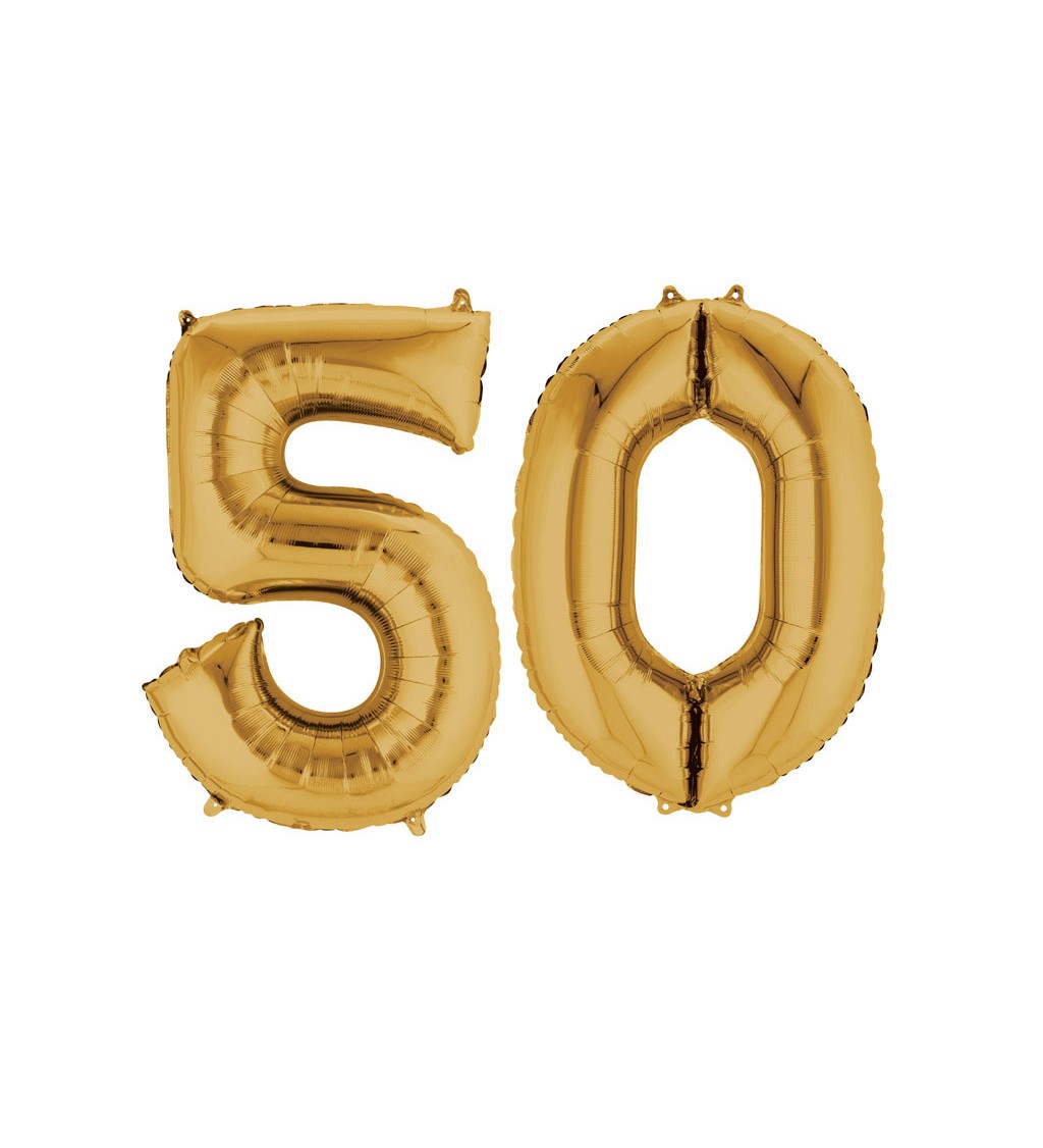 Fóliový balónek " 50 " zlatý sada