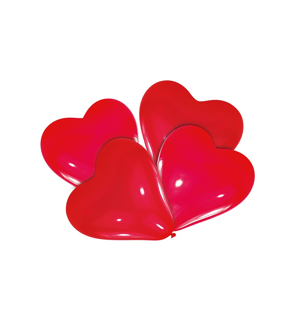 Latexové balónky ve tvaru červeného srdce