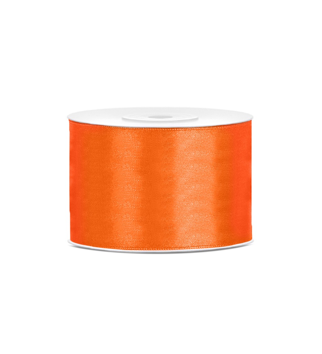 Oranžová stuha satén 50 mm
