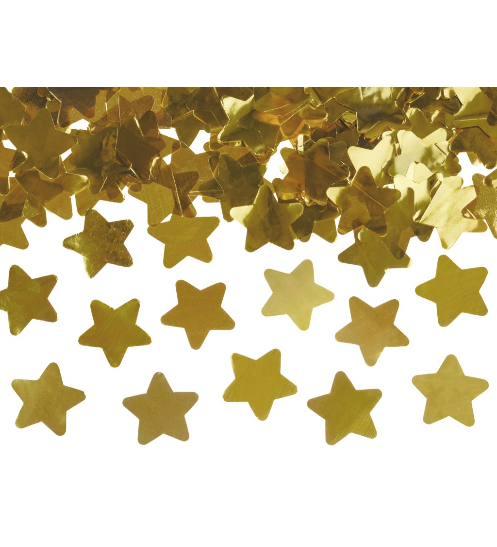 Bouchací konfety zlaté hvězdičky