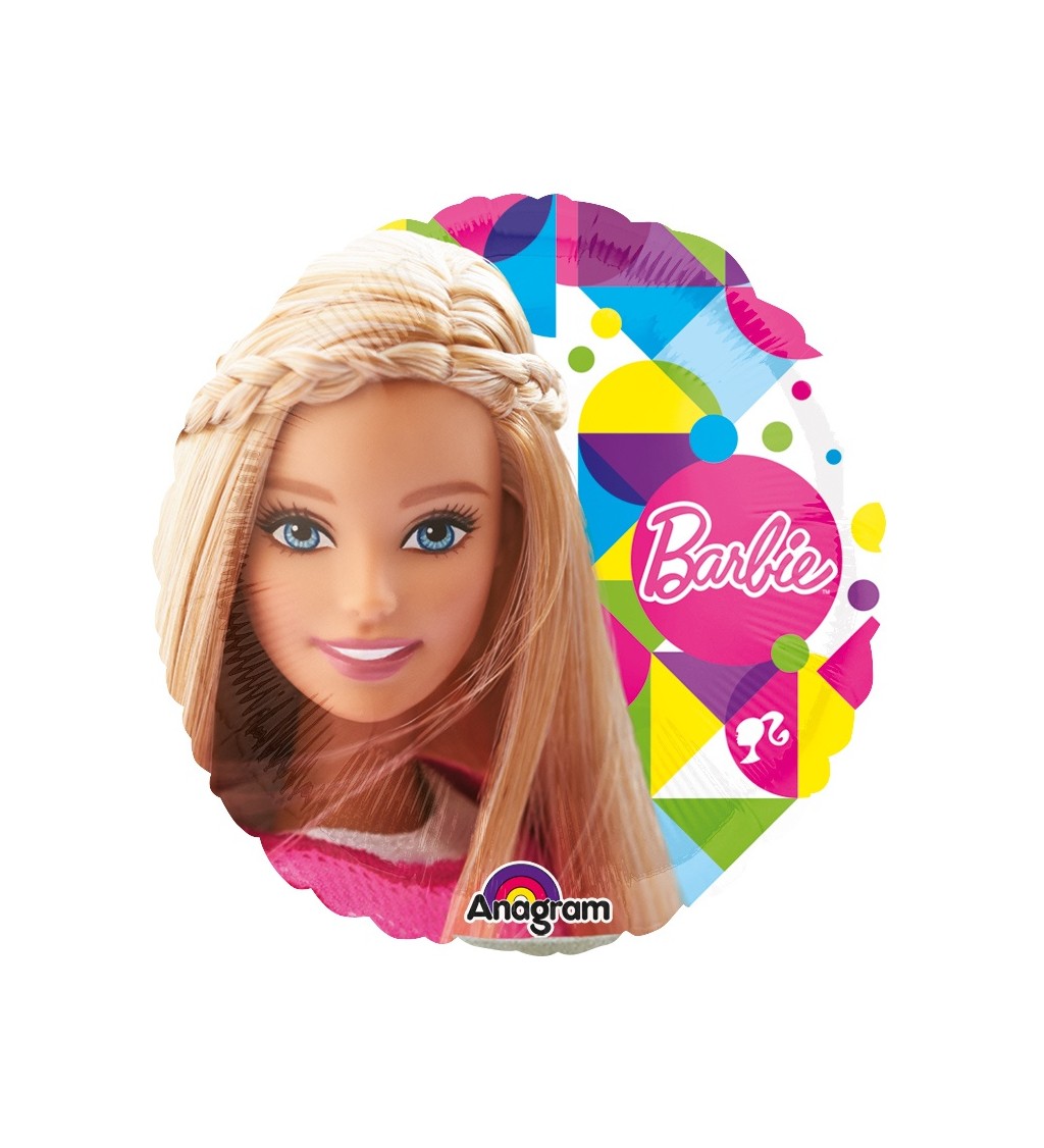 Barbie fóliový kulatý balónek