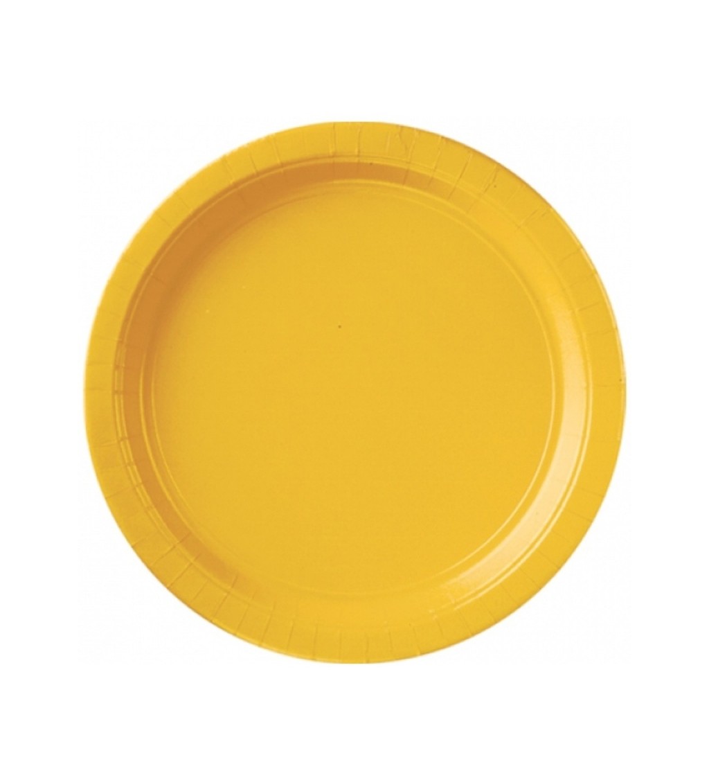 Sada žlutých talířků