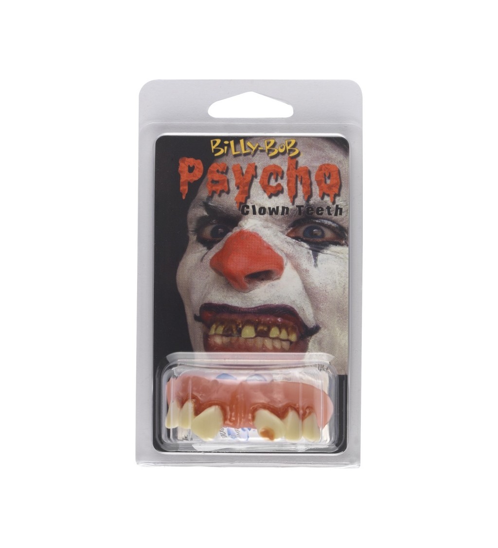 Umělé zuby pro psycho klauna