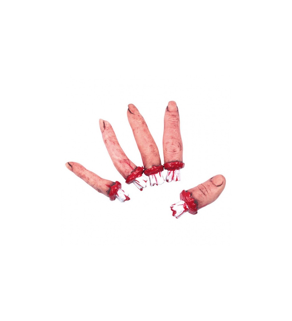 Krvavé useknuté prsty dekorace