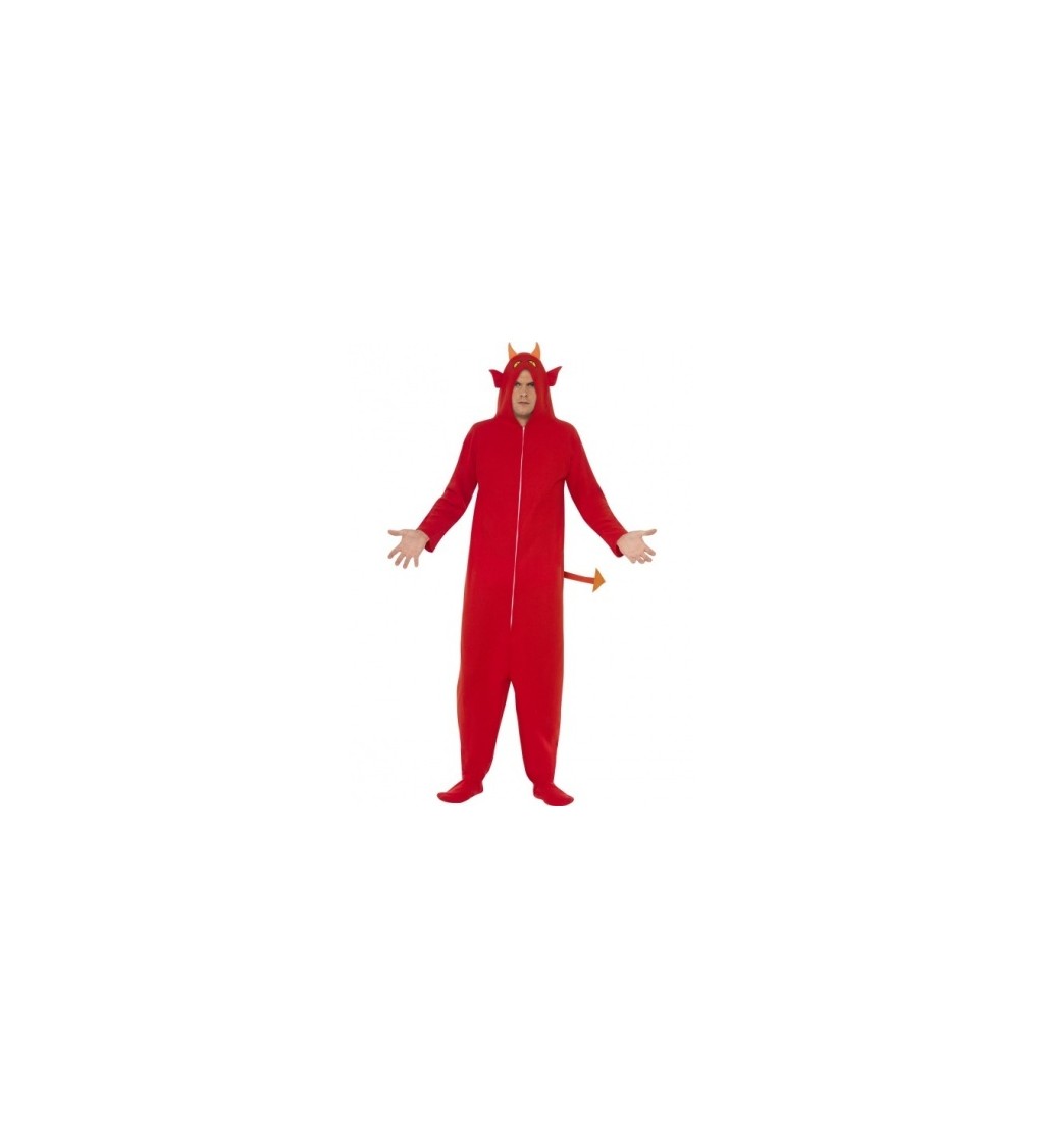 Kostým Unisex - Ďáblík v červeném overalu