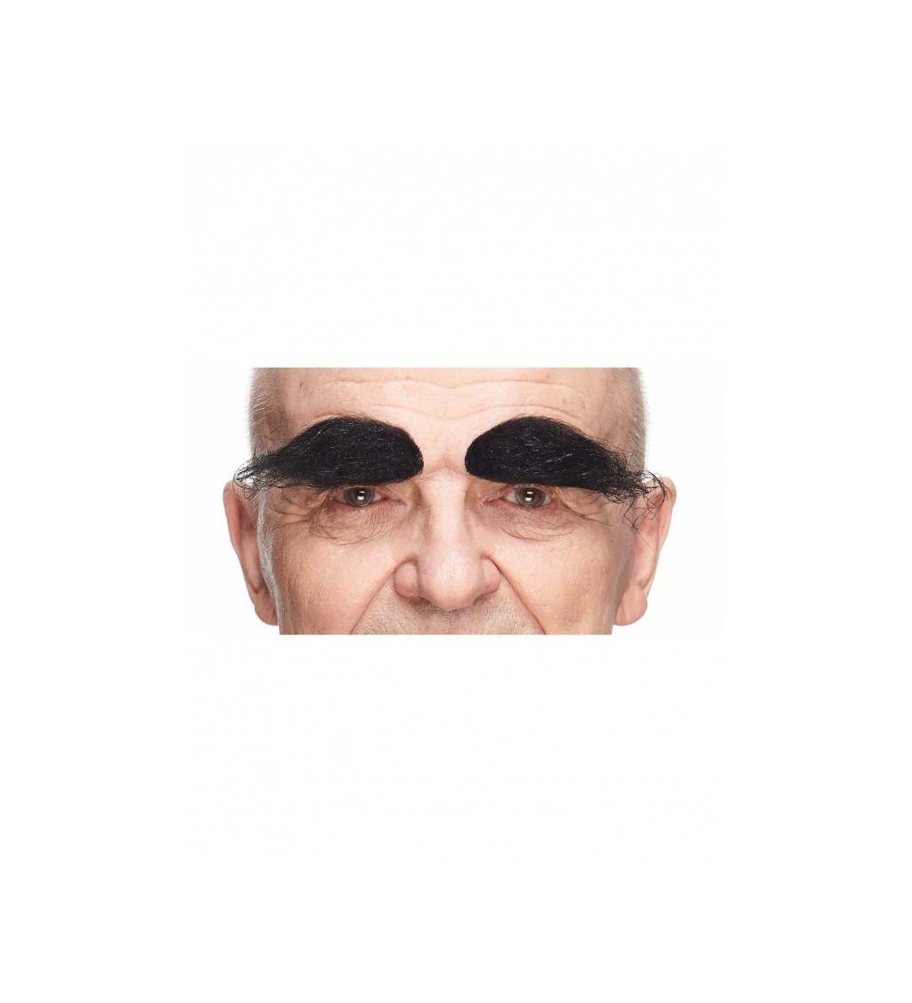 Obočí v černé barvě - nalepovací