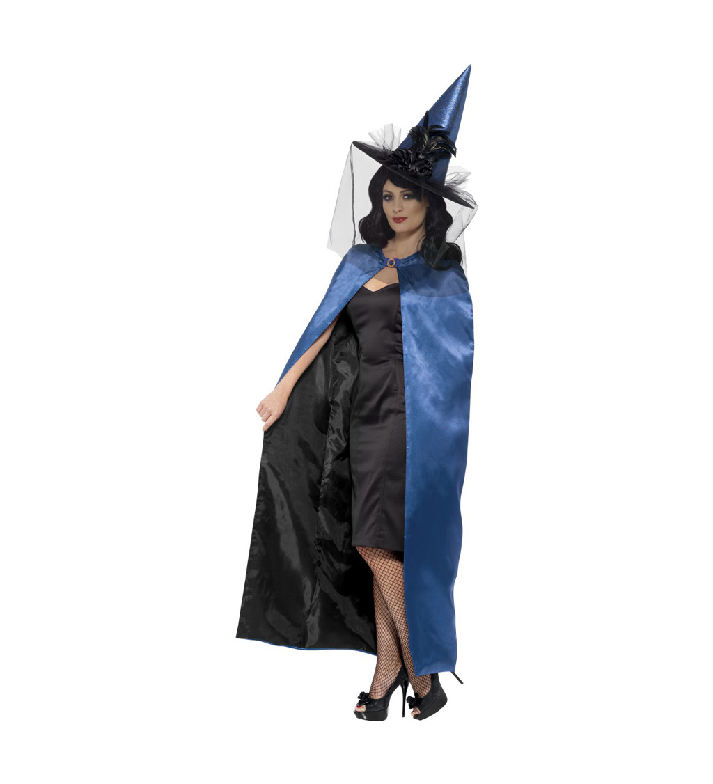 Čarodejnícky plášť oboustranný - modrý