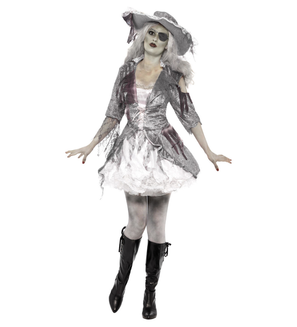 Dámský kostým - Zombie luxusní pirátka