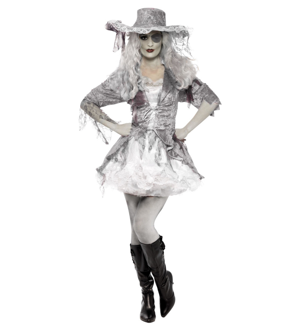 Dámský kostým - Zombie luxusní pirátka
