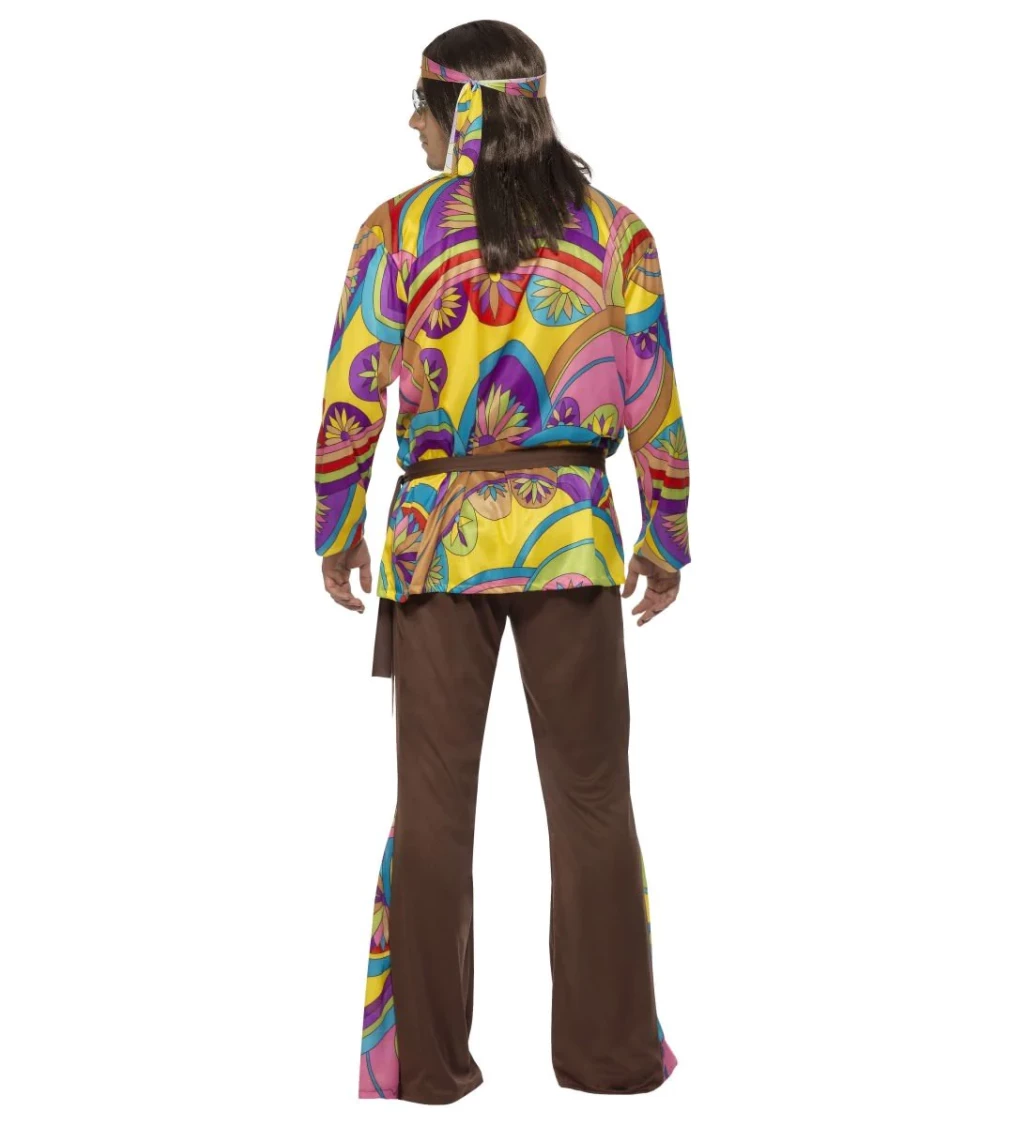 Pánský kostým - Hippie v barvách duhy