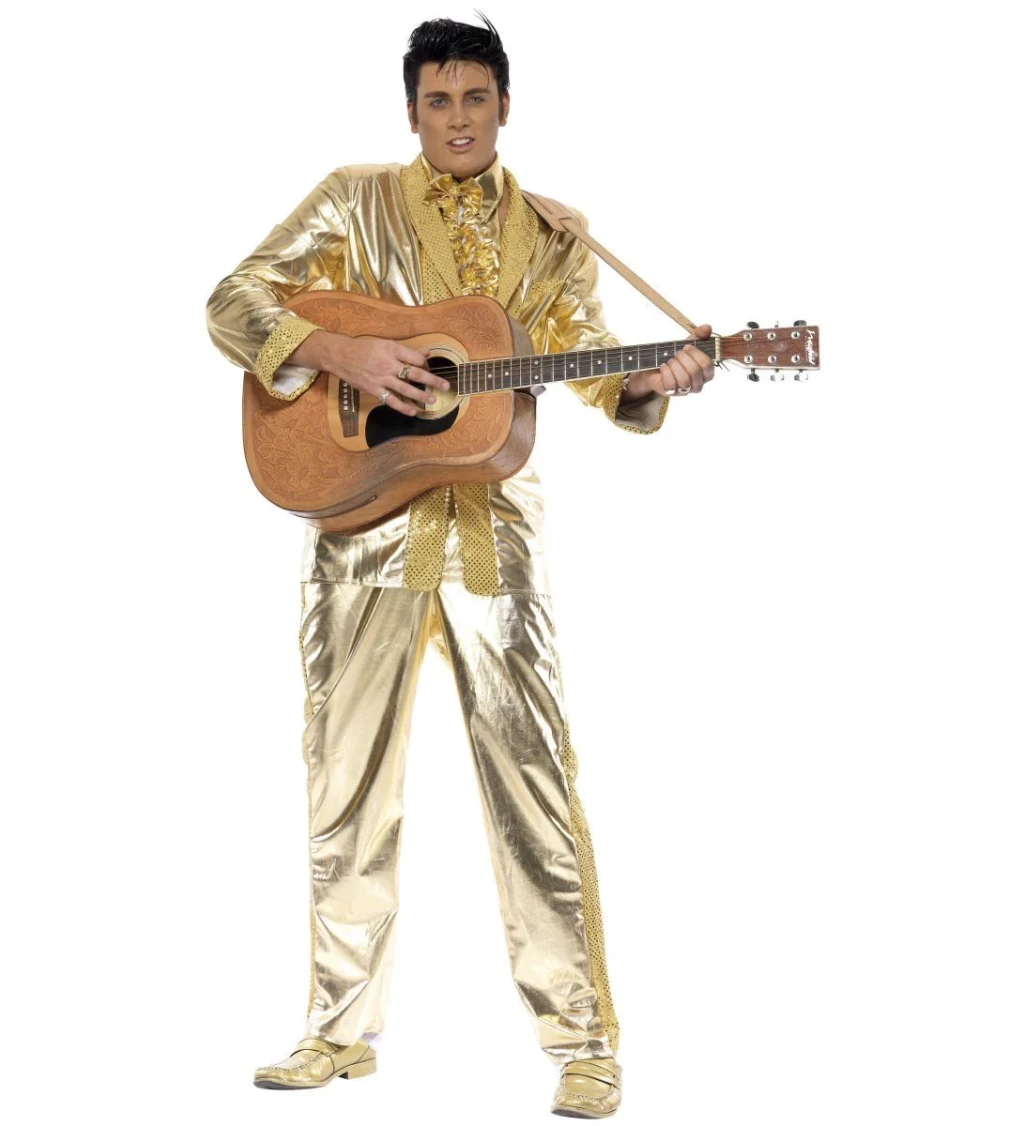 Pánský kostým - Elvis zlatý