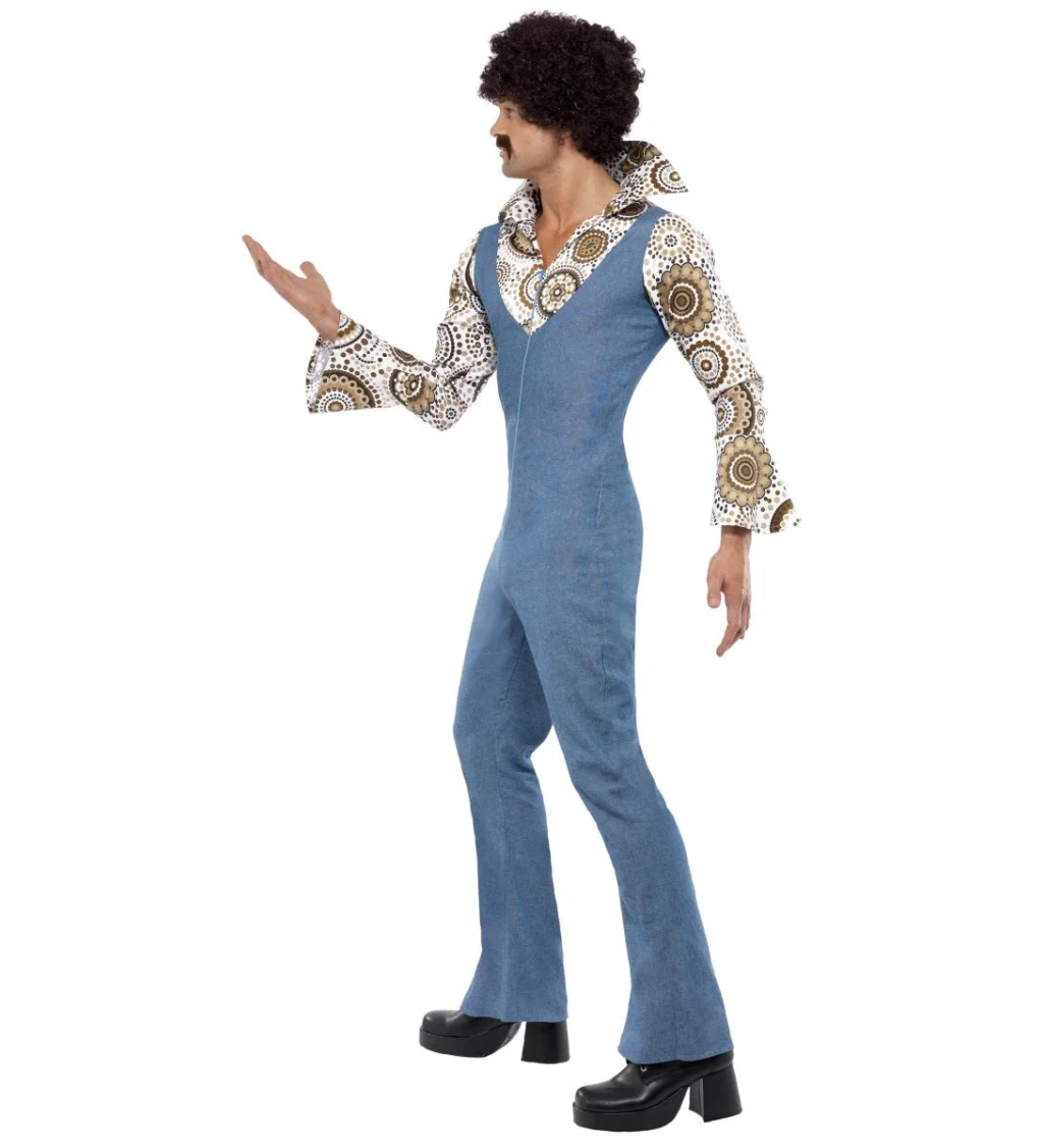 Pánský kostým - Modrá kombinéza 60. léta