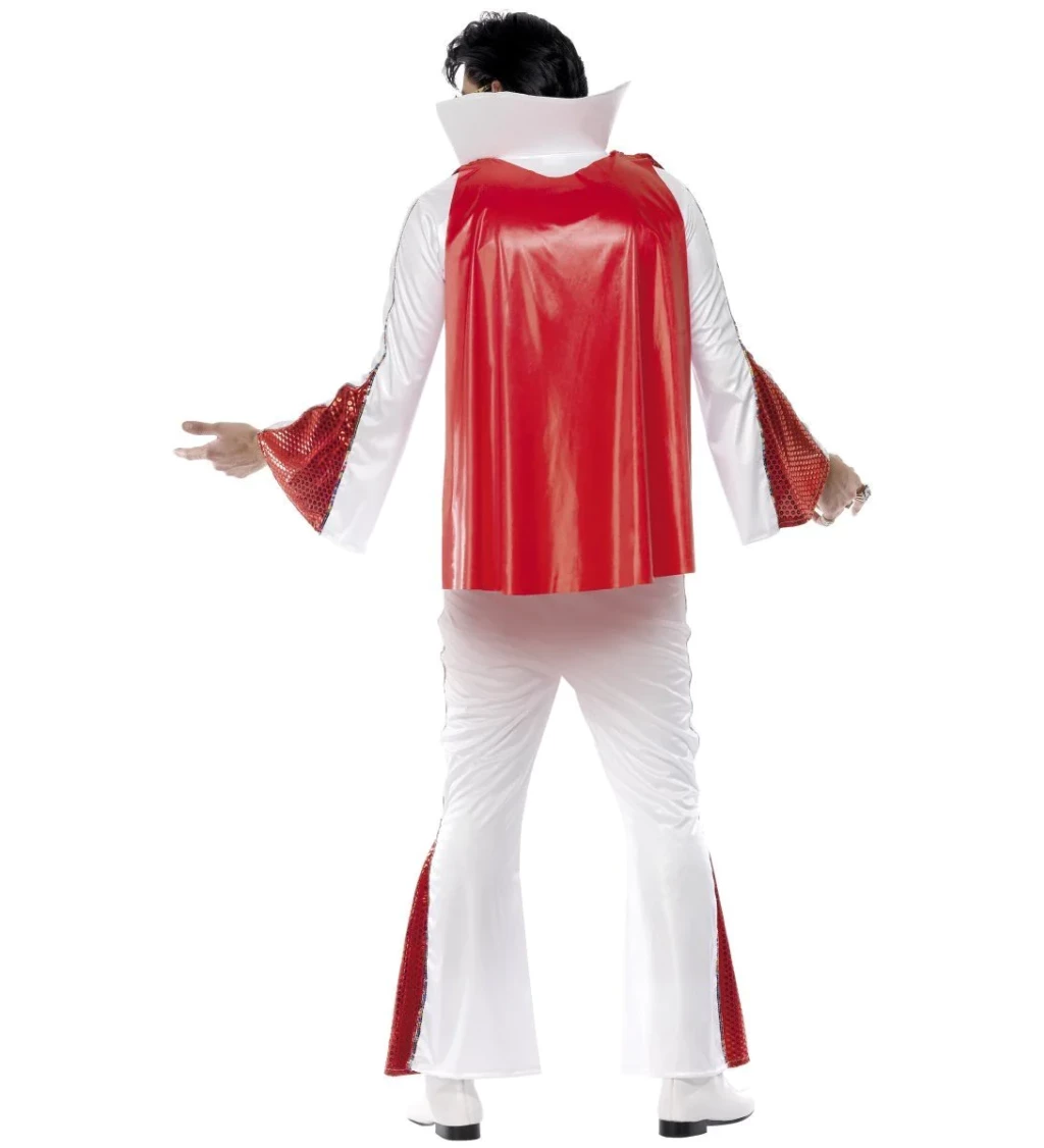 Pánský kostým - Elvis bílo-červený