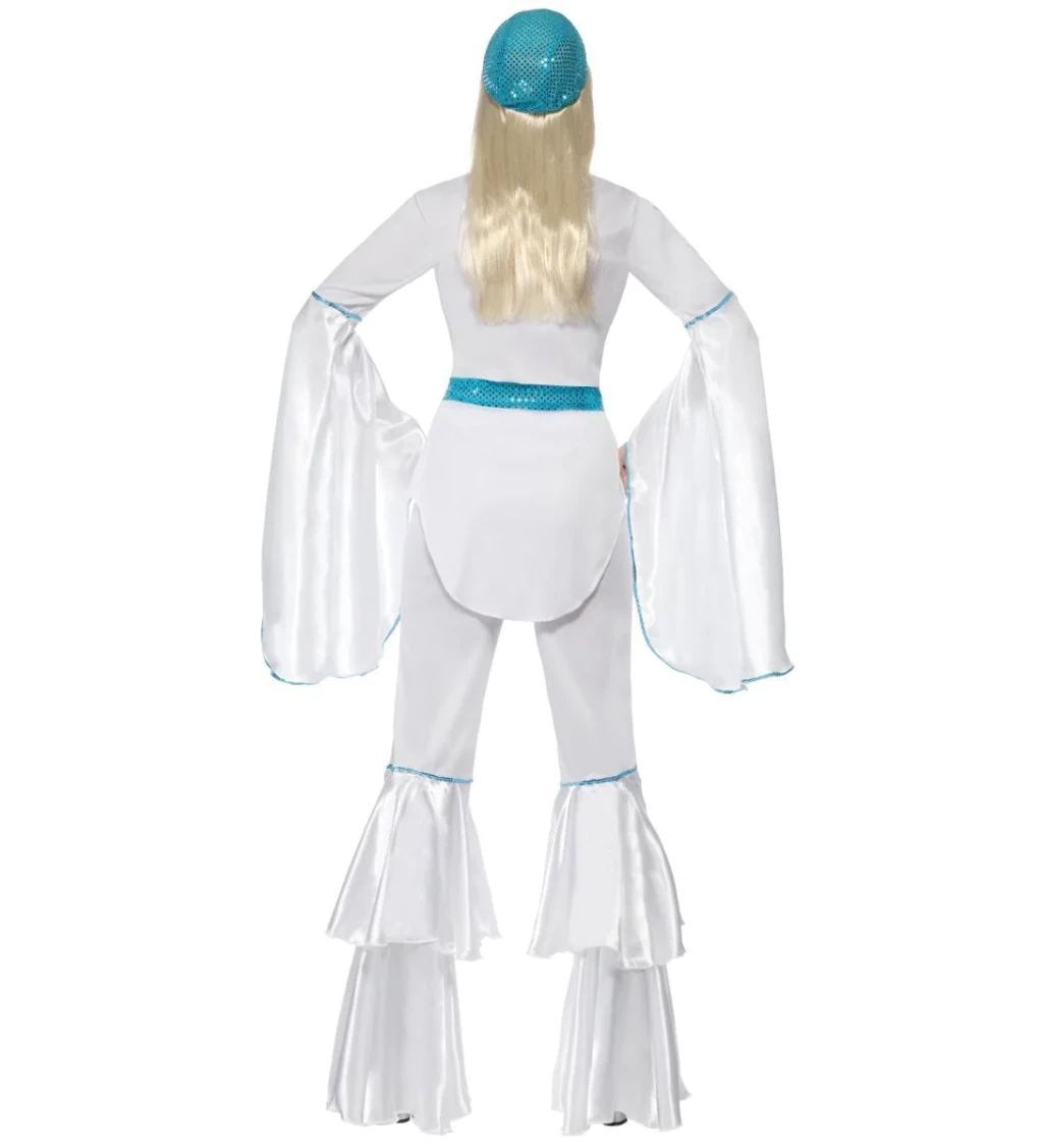Dámský kostým - ABBA modro-bílý