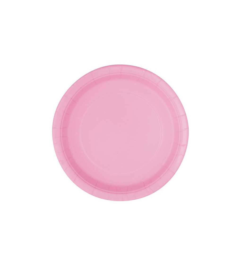 Papírový talíř růžový