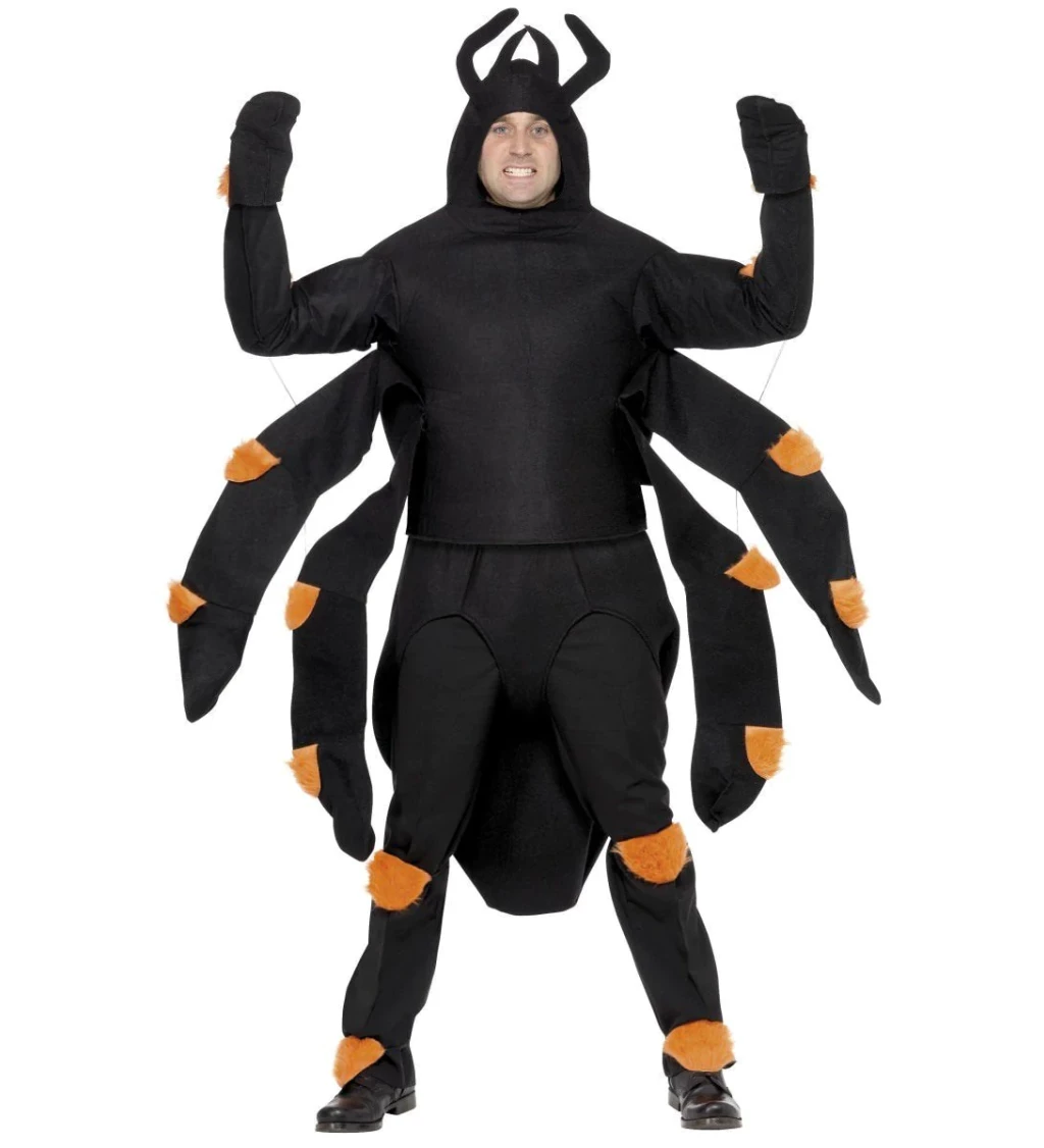 Kostým Unisex - Černo-oranžový pavouk