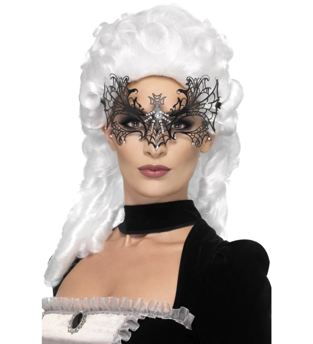 Benátská maska Černá upírka