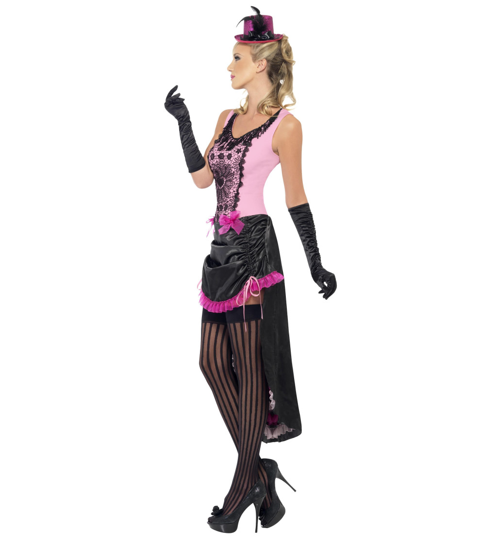 Dámský kostým  - Tanečnice Burlesque v  růžovo-černé