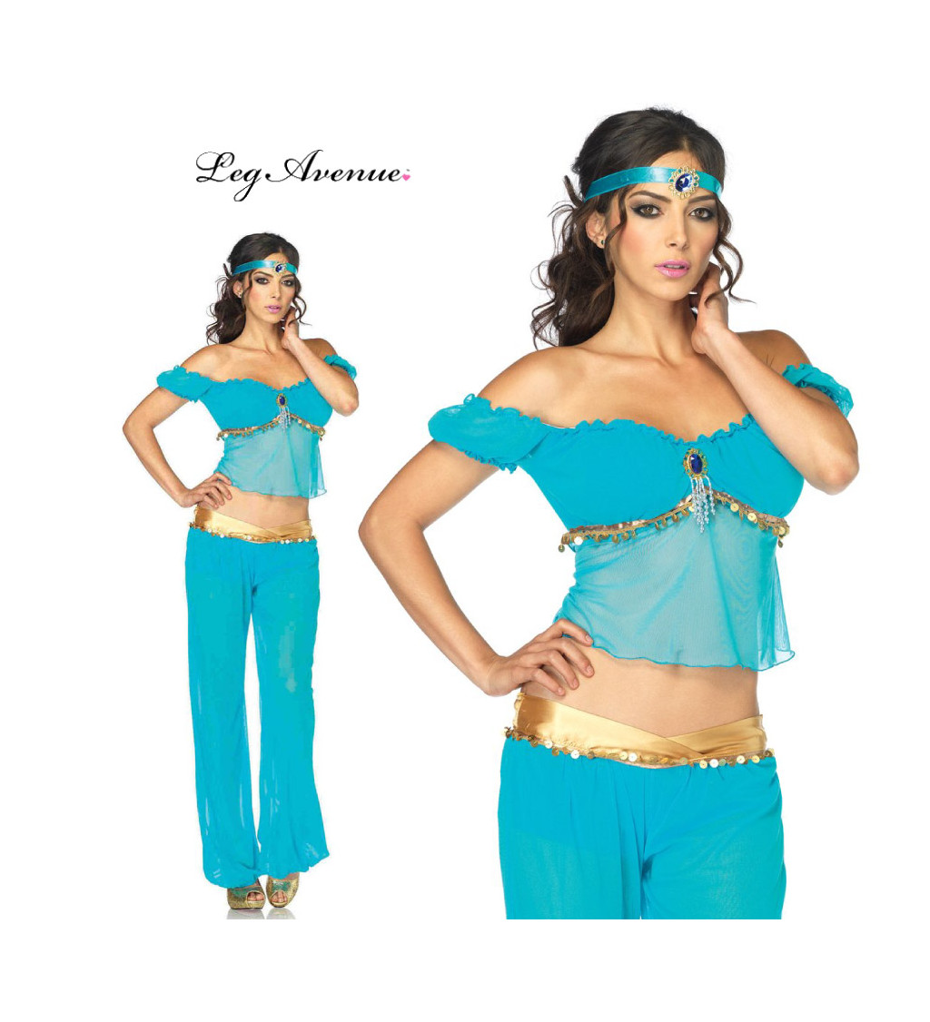 Dámský kostým Arabská tanečnice v tyrkysu