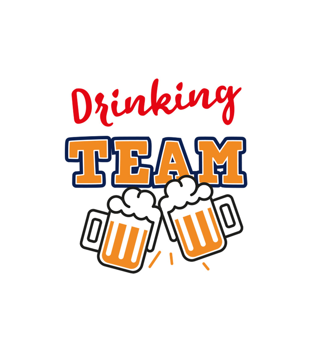 Pánské triko bílé - Drinking team