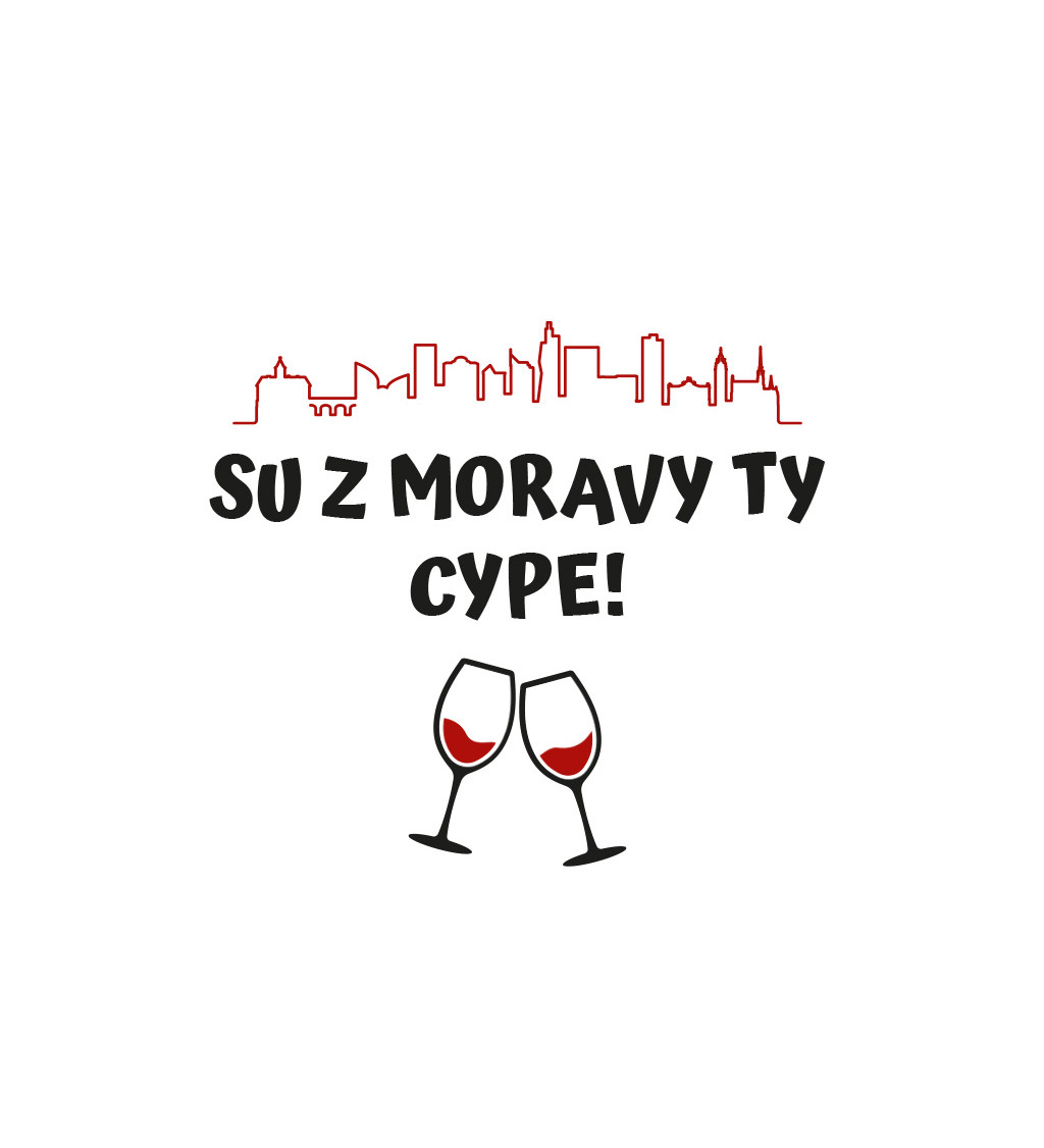 Dámské triko bílé - Su z moravy ty cype