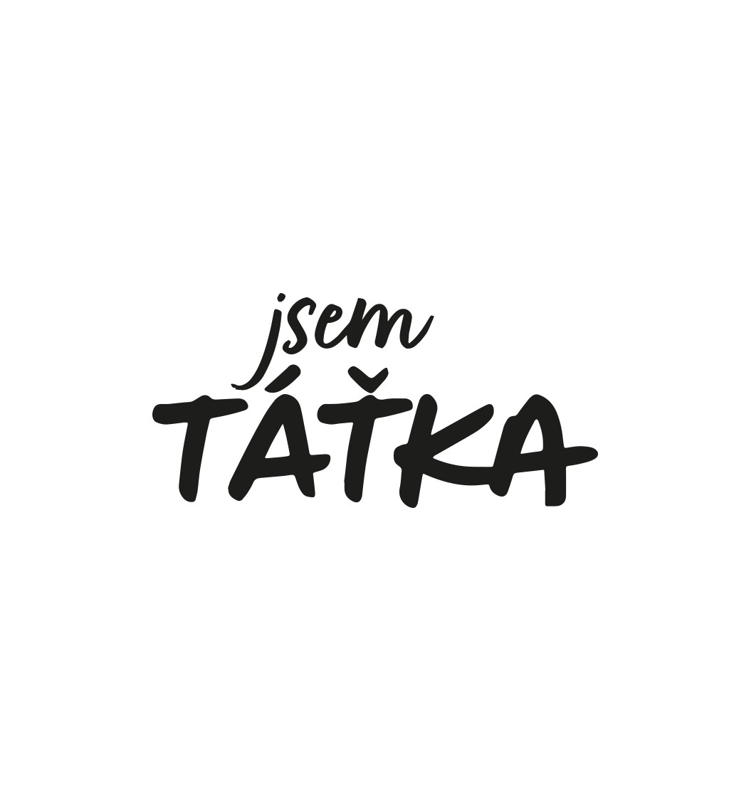 Pánské triko bílé - Jsem taťka