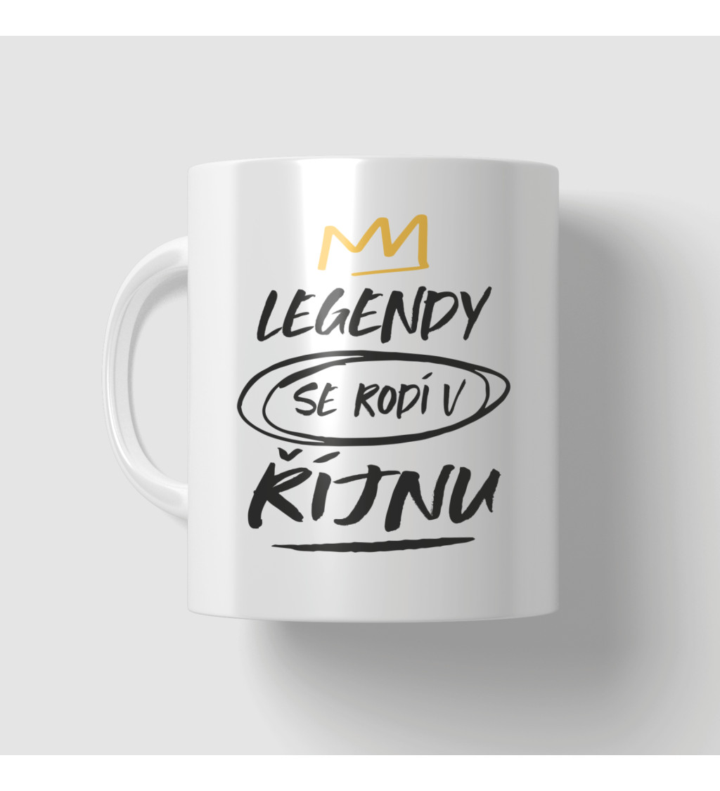 Narozeninový hrnek - Legendy se rodí v říjnu