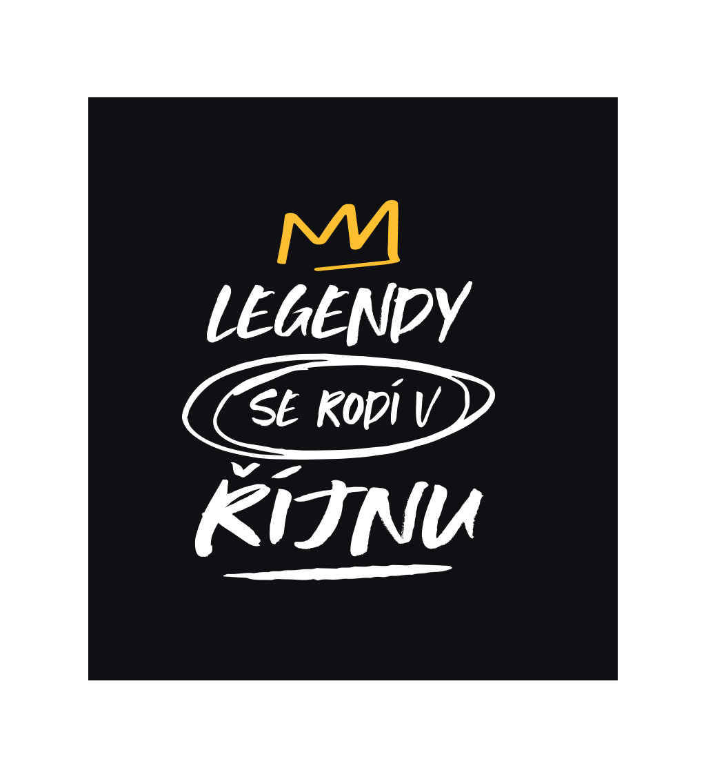 Dámské triko černé - Legendy se rodí v říjnu