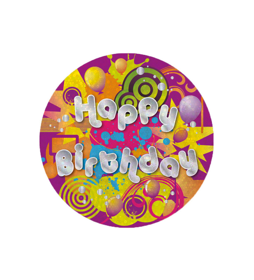 Placka - button Happy Birthday