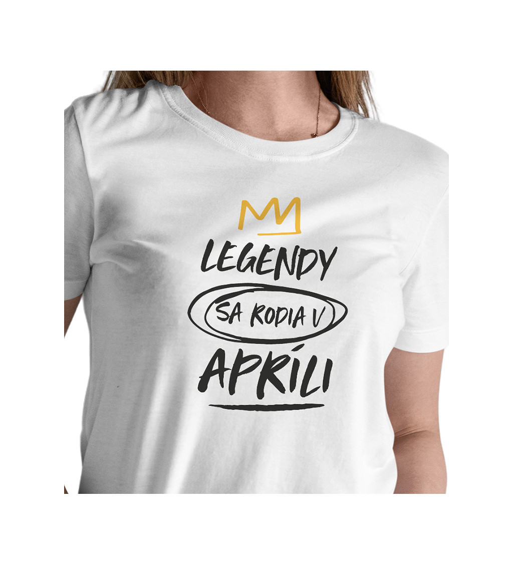 Dámské tričko bílé - Legendy v apríli