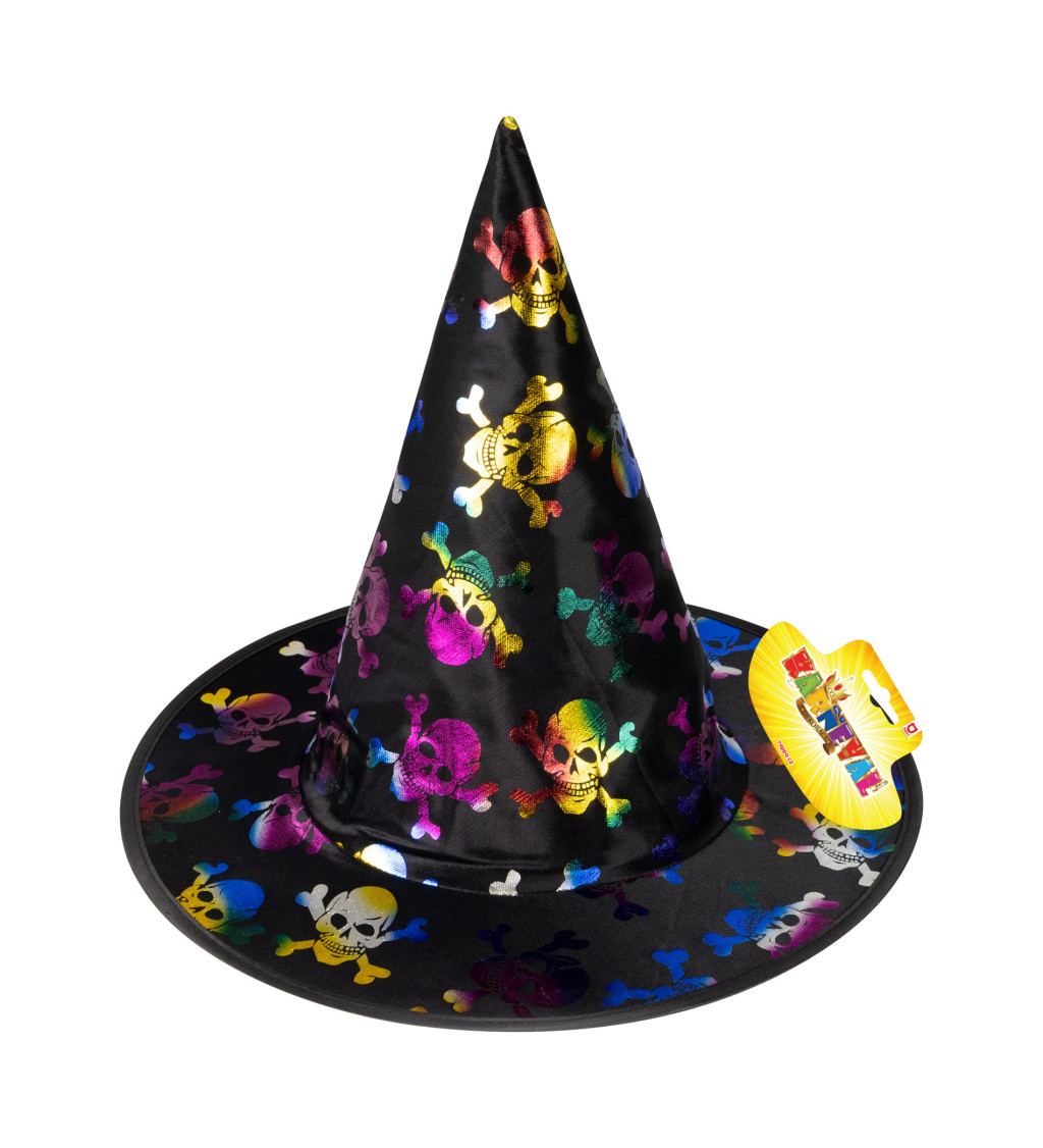 Čarodějnický klobouk - lebky