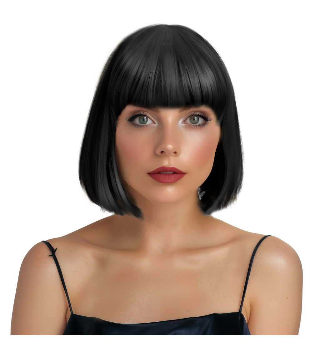 Dámská paruka mikádo černá