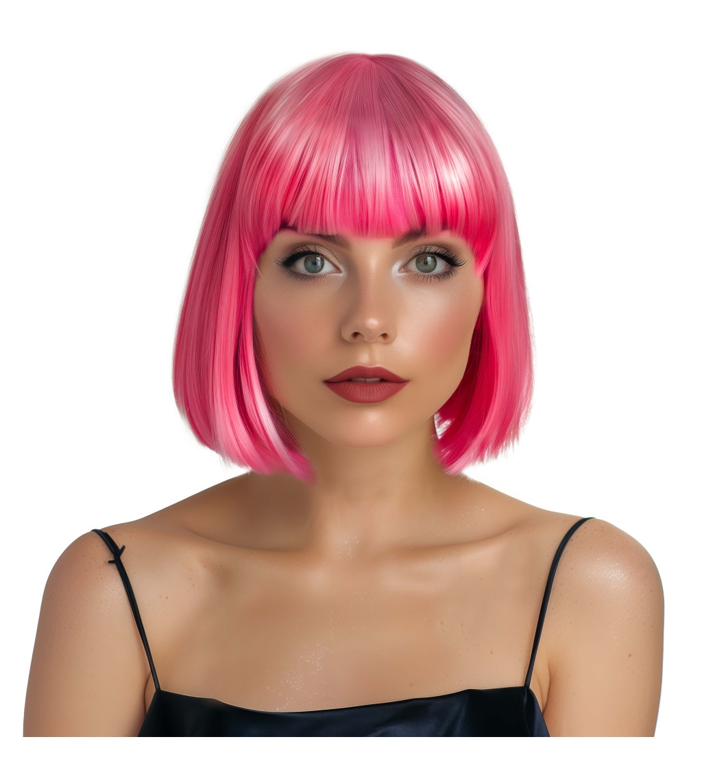 Paruka mikádo, růžová