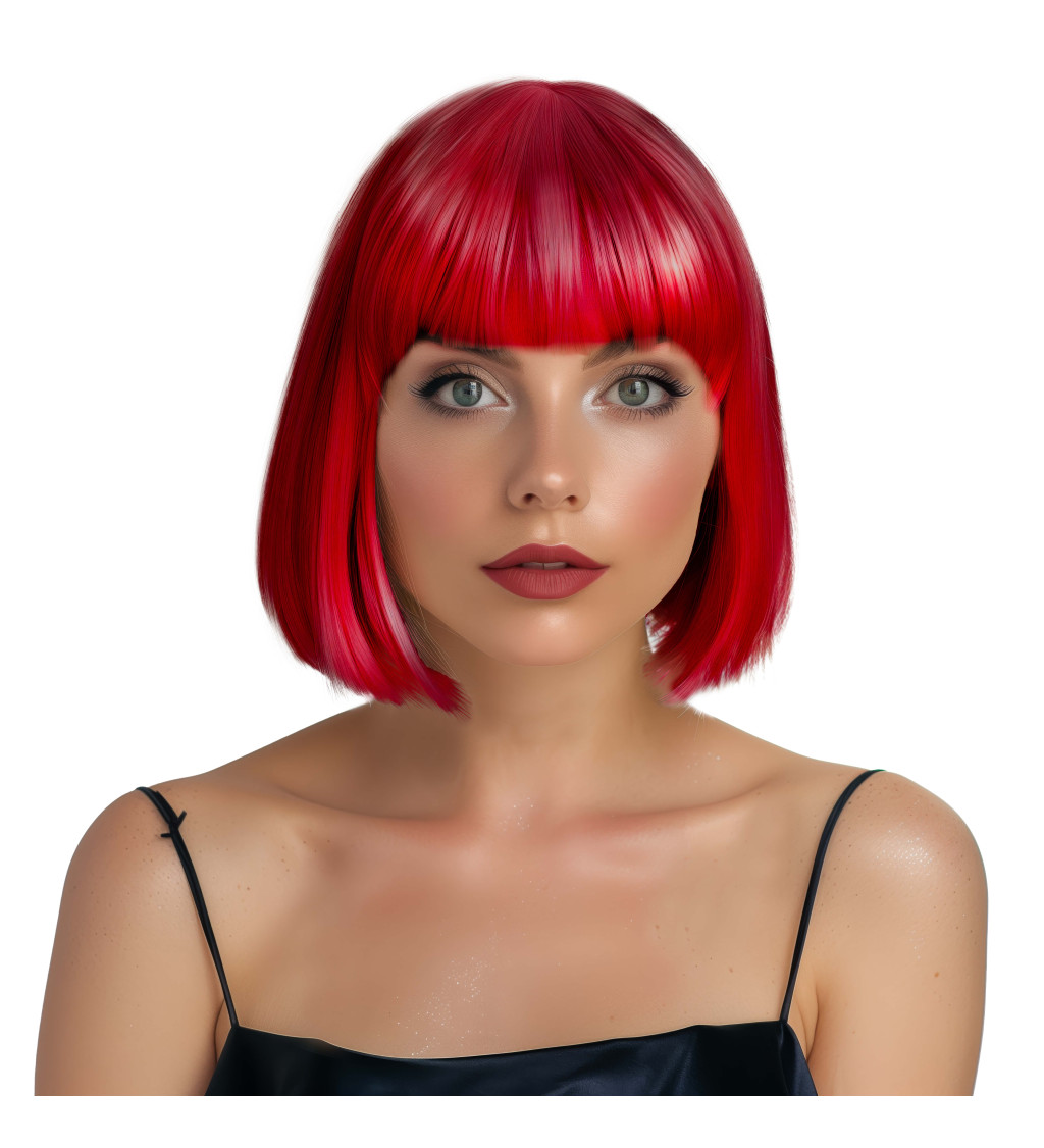 Dámská paruka mikádo červená
