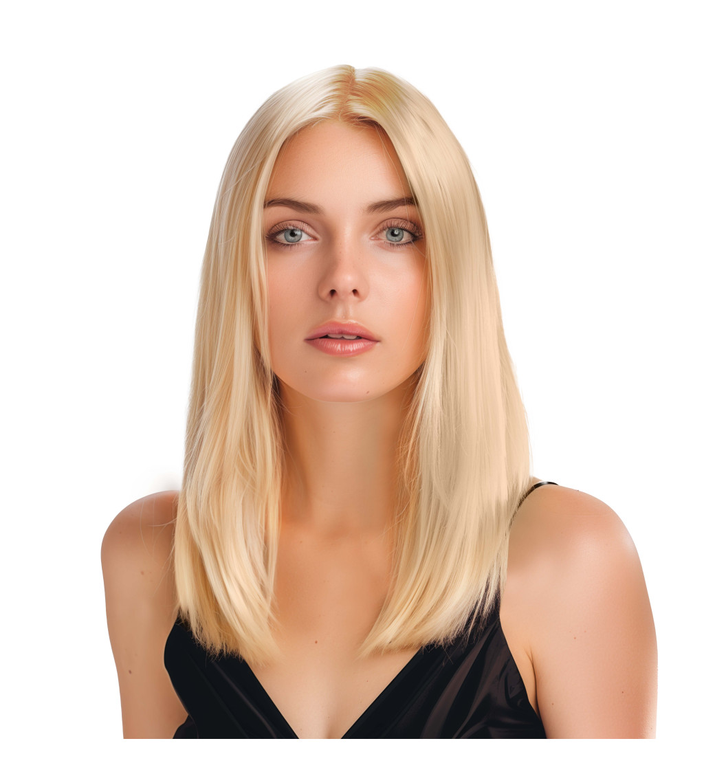 Dámská paruka rovná bez ofiny blond