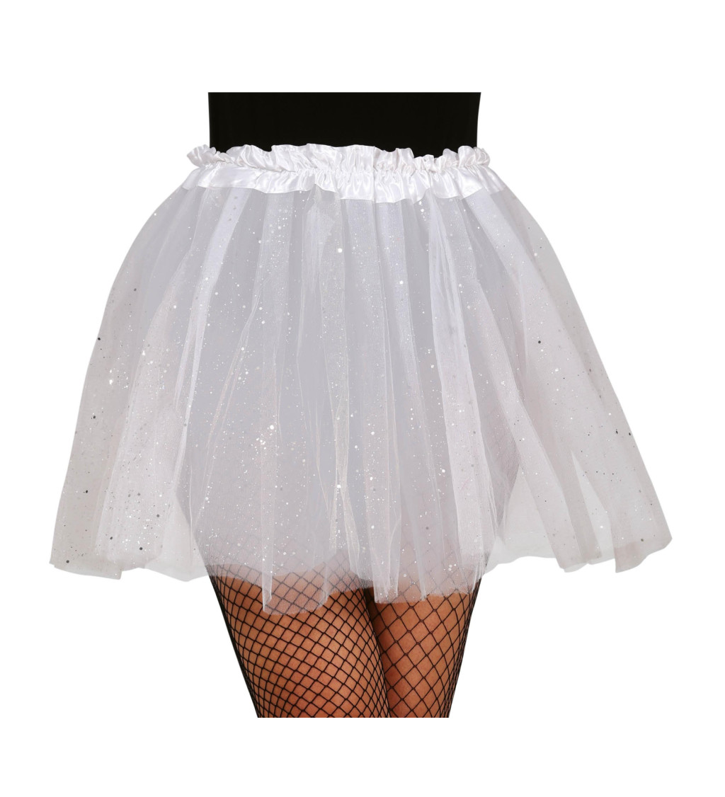 Tutu s třpytkami bílá