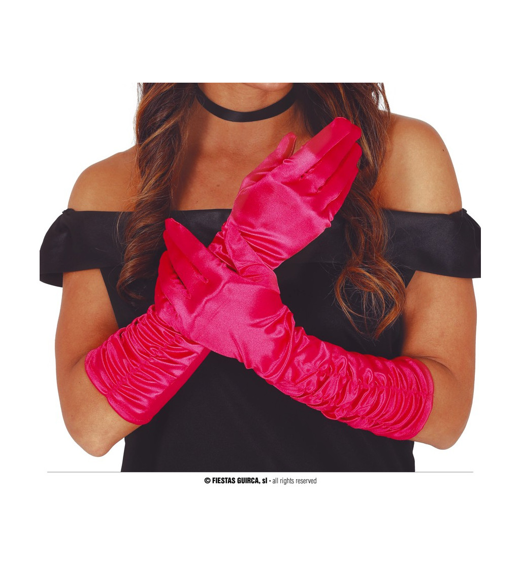 Fuchsie zmačkané rukavice