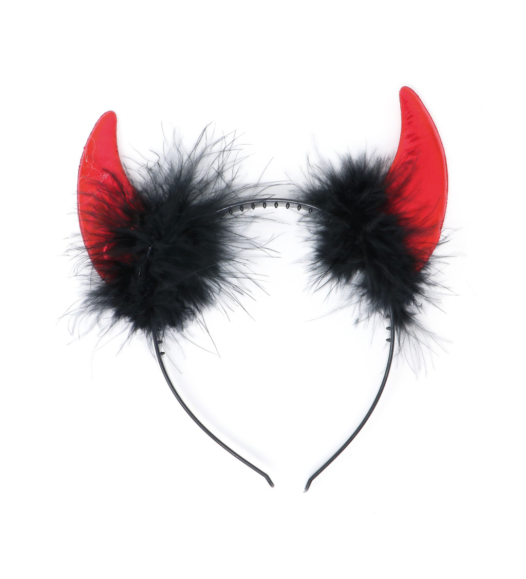 Červené démonické rohy