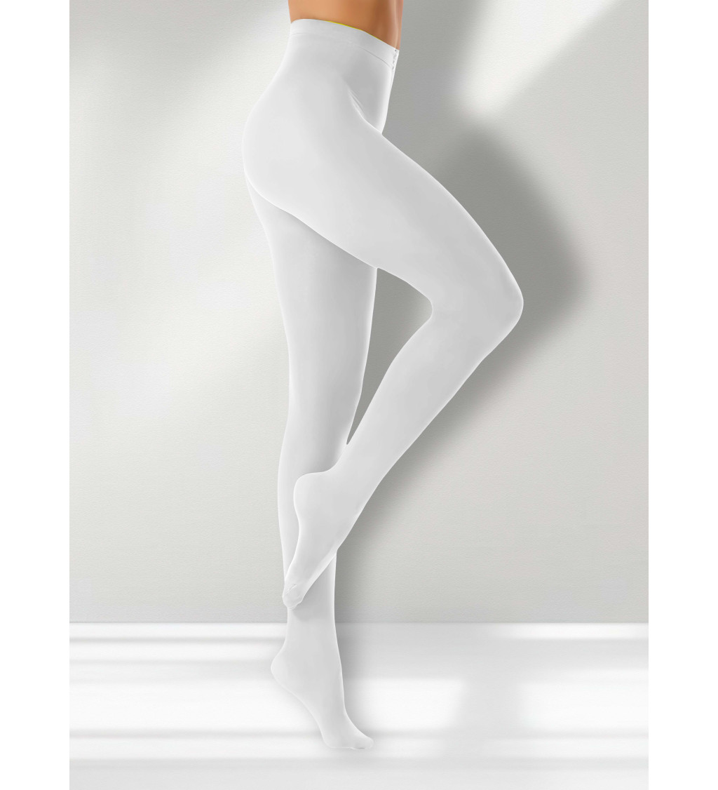 Neprůsvitné punčochové kalhoty bílé
