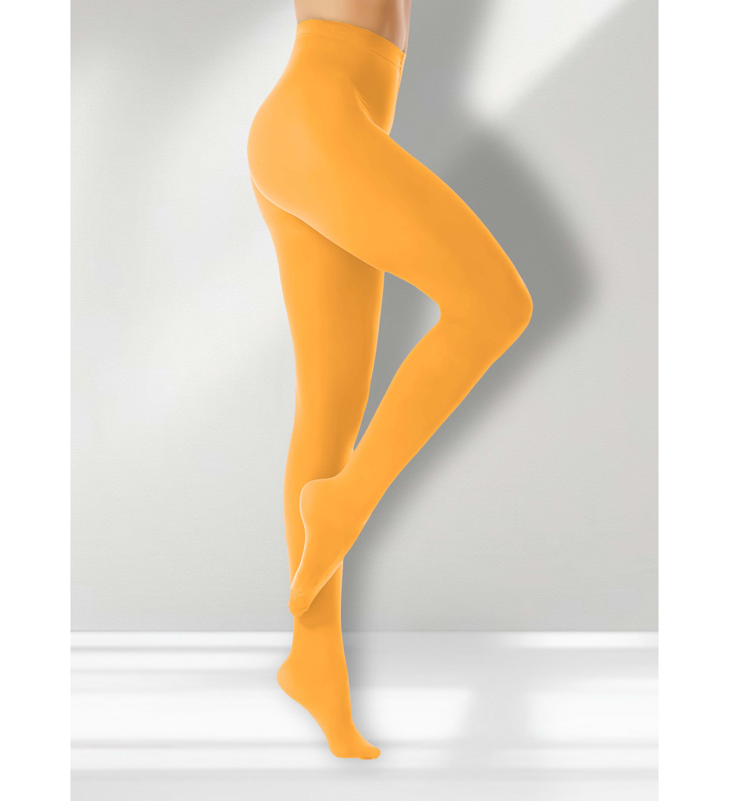 Neprůsvitné punčochové kalhoty oranžové