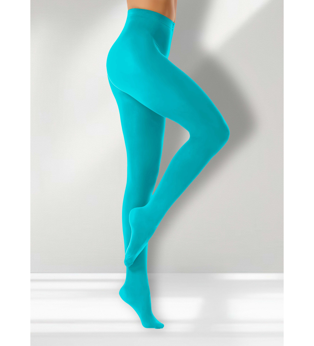 Neprůsvitné punčochové kalhoty modré