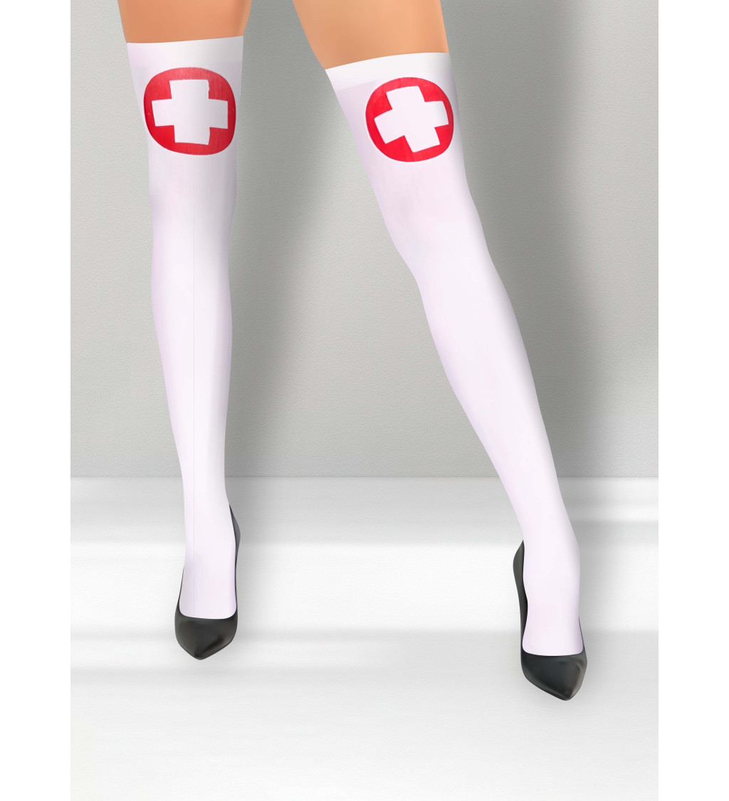 Punčochy s potiskem zdravotnice