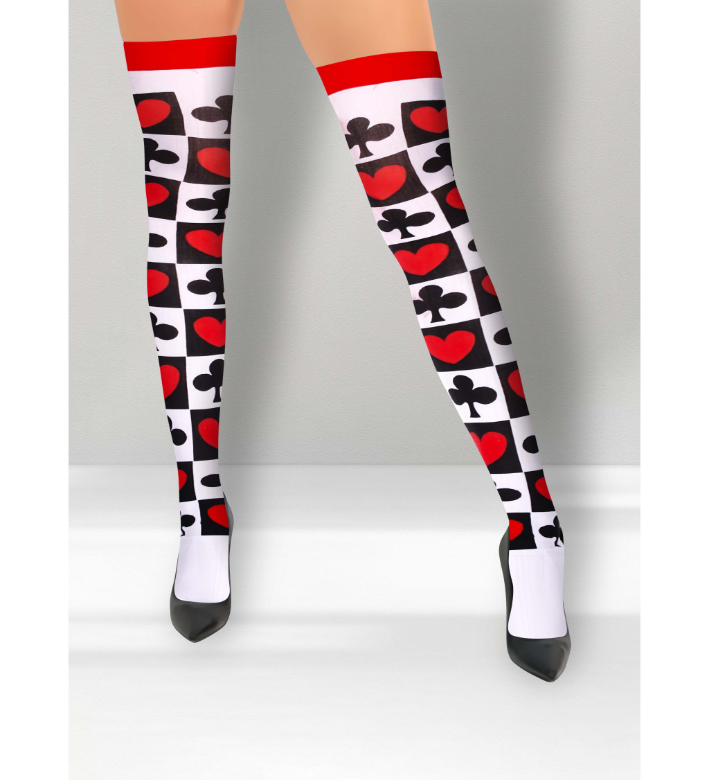 Punčochy s potiskem poker